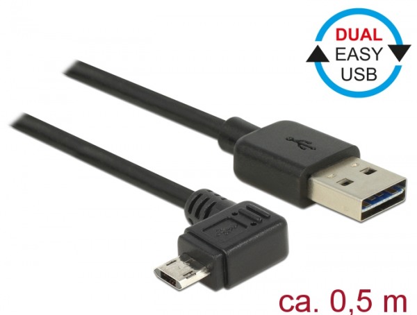 EASY-USB Datenkabel Ladekabel Winkel 0,5m f. TomTom Go 510 (2013)